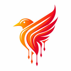 Obraz premium Artistic Approach to Bird Logo Design with Bright Colors