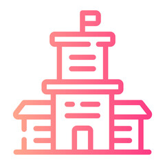 school Line Gradient Icon