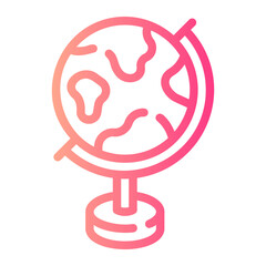 geography Line Gradient Icon
