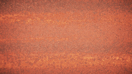 The background is a rough rusted steel sheet reflecting light in a dark brown gradient. For backdrop banners