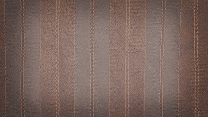 Fototapeta premium Patterned rough old fabric texture background with dark brown-gray gradient. For backdrops, frames, banners, posters