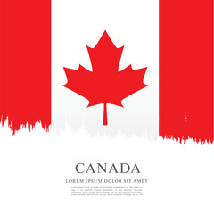 Flag of Canada, brush stroke background