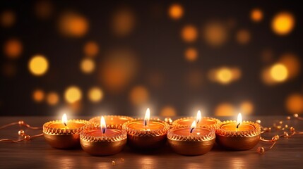 Banner: Happy Diwali Indian Festival Celebration Abstract Background

