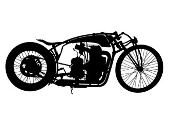Fototapeta premium Old big bike on white background