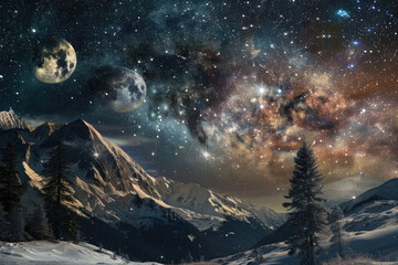 Elegant portrayals of the cosmic grandeur in the night sky