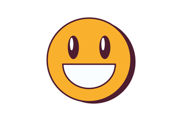 Fototapeta premium Cute Expression Retro Sticker Design