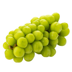 Bunch of Fresh Green Grapes on a white background
