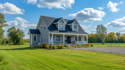 Obraz premium Embrace the farm life in this cozy house featuring a flexible layout that seamlessly connects the living area to a designated space for processing farm goods perfect for bringing