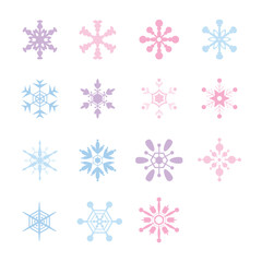 Simple and Unique Snowflakes Design Set