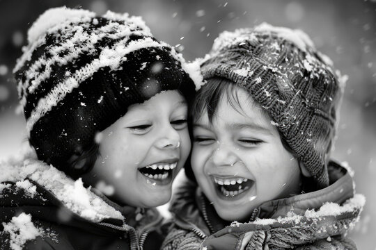 Innocent laughter and carefree games frozen in time, evoking memories of childhood joy