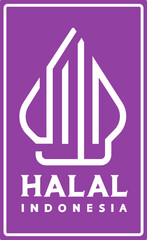 indonesian halal logo label sticker