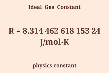 Ideal Gas Constant. Physics constant. Education. Science. Vector illustration.