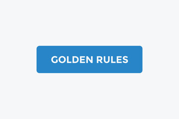 Golden rules button web banner templates. Vector Illustration 
