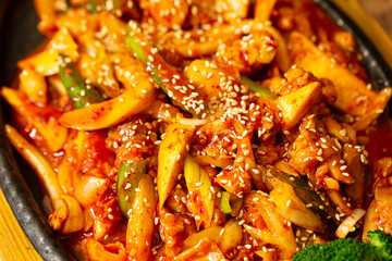 Korean spicy stir fried pork