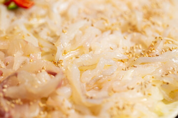 Sashimi, fresh raw fish dish