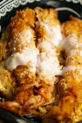 Fried shrimp rice bowl