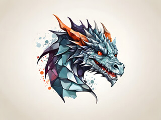 "Majestic Dragon: A Modern Polygonal Vector Illustration"
"Fantasy Dragon Art: Vibrant Watercolor Design on White Background"
"Mythical Dragon Logo: Trendy Polygonal Style Vector Illustration"
"Whimsi
