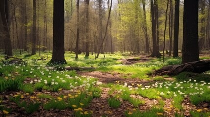 Fototapeta premium flowers that grow on the forest floor