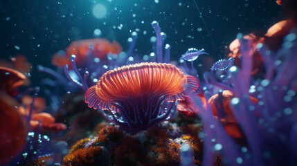 Obraz na płótnie Canvas red sea anemone