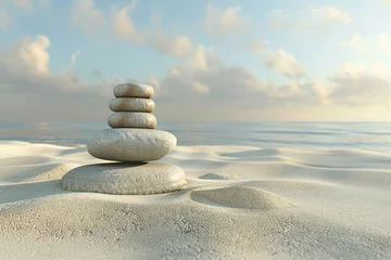  Tranquil scene of Zen stones and sand in perfect harmony © Veniamin Kraskov