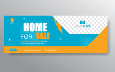 Home banner template. Web Design Elements - Header Design. Abstract geometric web banner template on grey background. Modern banner.