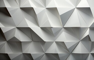 White and grey abstract geometric background with triangle mosaic for website landing page. Created with Ai