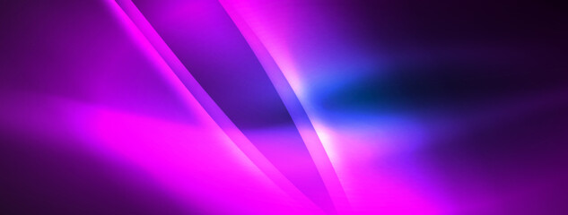 Neon light glowing waves and lines background set for wallpaper, business card, cover, poster, banner, brochure, header, website