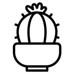 cactus in pot icon