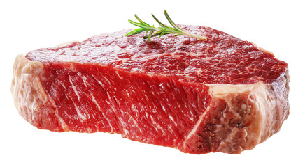 Fototapeta premium raw beef steak isolated on transparent background