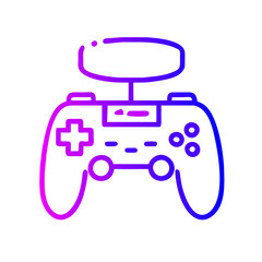 Obraz premium Video Game Controller Icon: Flat Symbol for Apps and Websites