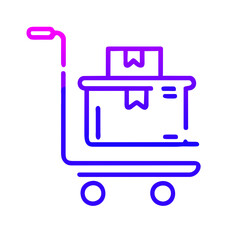 Fototapeta premium Shopping Cart Line Art Icon: Perfect for Apps and Websites
