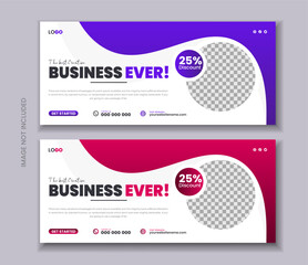 Corporate Digital marketing facebook cover web banner template