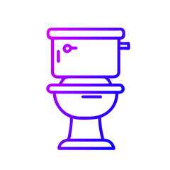 Bathroom Toilet Seat Icon: Flat Symbol for Apps and Websites