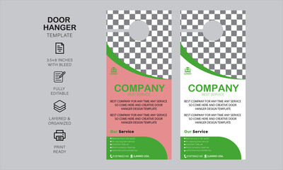 Door hanger design template for your business and company