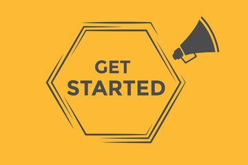 Get started button web banner templates. Vector Illustration 
