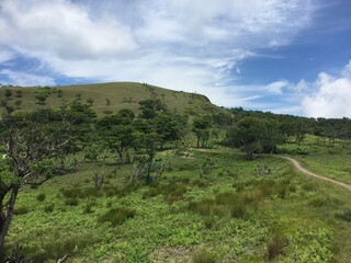比良山系の山からの天気の良い日の景色