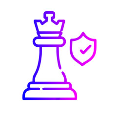 Obraz premium Chess Piece Icon: Symbol of Strategy and Skill