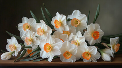 White daffodils