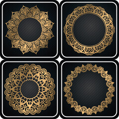 decorative art frame. luxury mandala frame template.