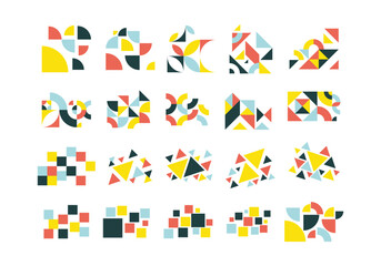 Geometric Shape Pattern Border Set