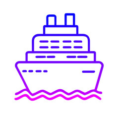 Shipping Ship Icon: Symbol of Transportation and Logistics