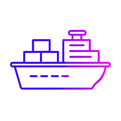 Shipping Ship Icon: Symbol of Transportation and Logistics