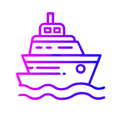 Obraz premium Shipping Ship Icon: Symbol of Transportation and Logistics