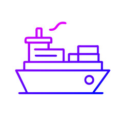 Obraz premium Shipping Ship Icon: Symbol of Transportation and Logistics