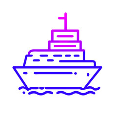 Shipping Ship Icon: Symbol of Transportation and Logistics