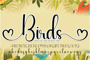 signature Font Calligraphy Logotype Script Brush Font Type Font lettering handwritten