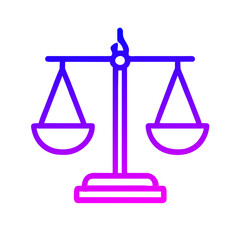 Scale of Justice Flat Icon: Ideal for Apps and Websites