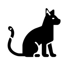 Cat Silhouette Icon: Simple and Elegant Representation of a Feline Figure




