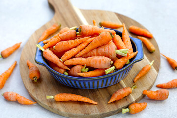 Fresh baby carrot, Excellent source of vitamin A and beta-carotene