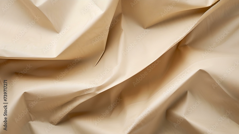 Poster elegant beige fabric texture with gentle folds. perfect for backgrounds and design projects. soft an